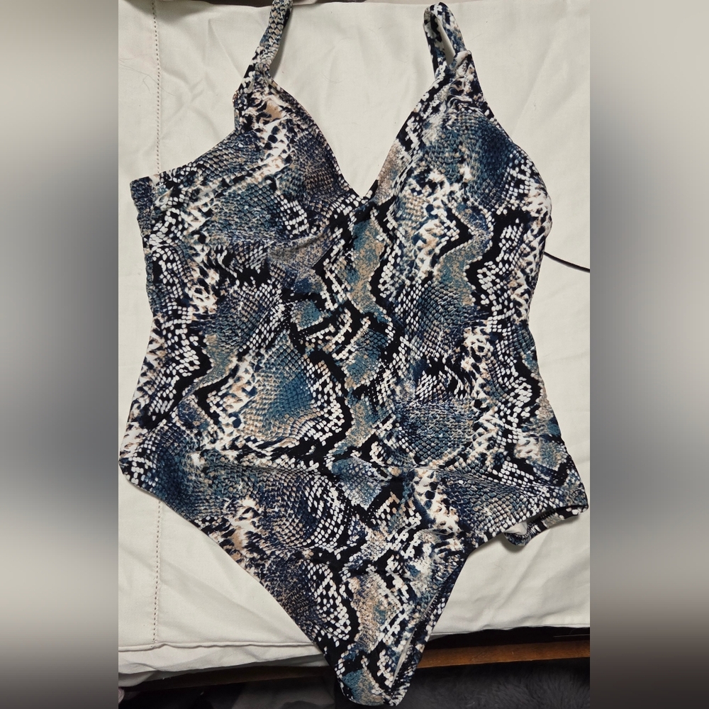 Snakeskin Print Swimsuit